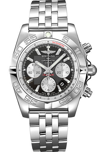 Breitling Chronomat 44 Watch - Steel polished - Onyx Black Dial - Steel Bracelet