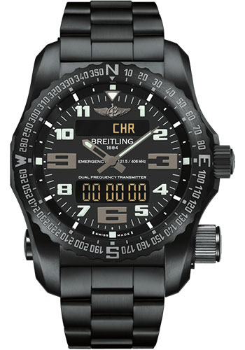Breitling Emergency Watch - Black Titanium - Volcano Black Dial - Black Titanium Bracelet
