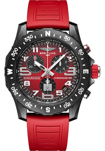 Breitling Endurance Pro IRONMAN® Watch - Breitlight® - Red Dial - Red Rubber Strap - Tang Buckle
