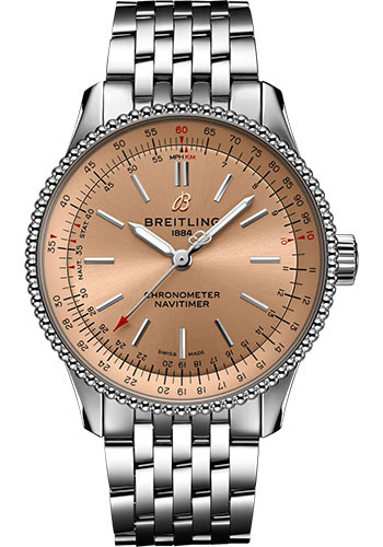 Breitling Navitimer Automatic 35 Watch - Stainless Steel - Copper Dial - Metal Bracelet