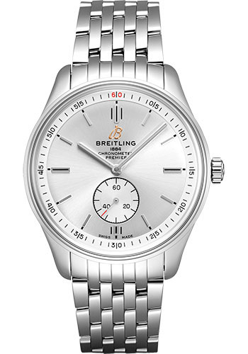 Breitling Premier Automatic Watch - 40mm Steel Case - Silver Dial - Steel Bracelet