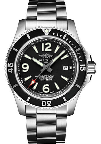 Breitling Superocean Automatic 44 Watch - Steel - Black Dial - Steel Bracelet