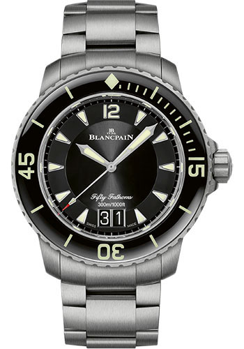 Blancpain Fifty Fathoms Grande Date Watch - Titanium Bracelet
