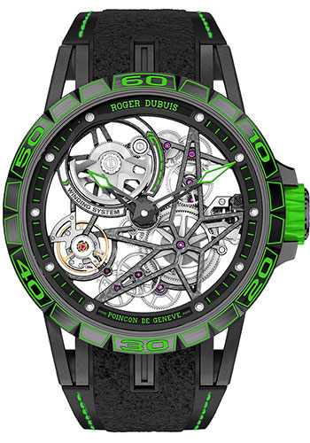 Roger Dubuis Excalibur Spider Pirelli Skeleton Automatic Green Limited Edition of 88