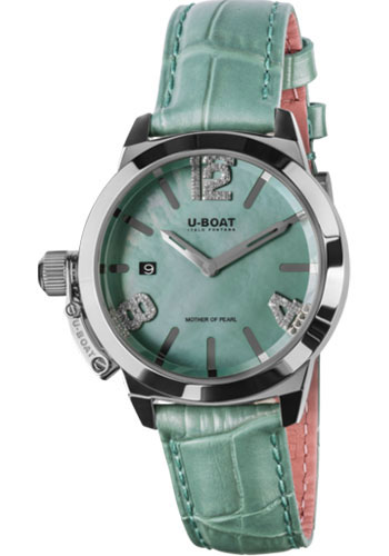 U-Boat Classico 38 Turquoise Mother Of Pearl Watch