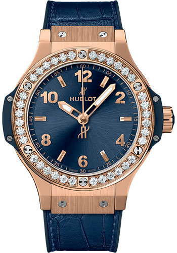 Hublot Style No: 361.PX.7180.LR.1204 Hublot Big Bang Gold Blue Diamonds Watch 