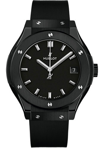 Hublot Classic Fusion Black Magic Watch - 33 mm - Black Dial - Black Lined Rubber Strap