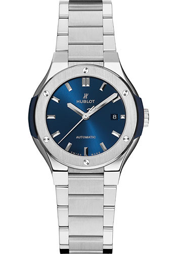 Hublot Classic Fusion Blue Titanium Bracelet Watch