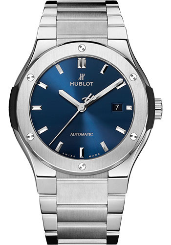 Hublot Classic Fusion Blue Titanium Bracelet Watch