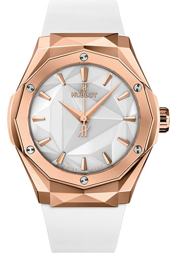 Hublot Classic Fusion Orlinski King Gold White Watch - 40 mm - White Dial - White Smooth Rubber Strap