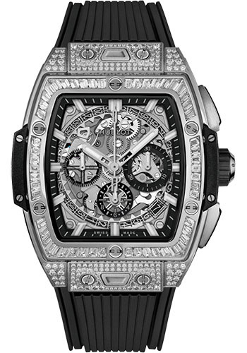 Hublot Spirit of Big Bang Titanium Jewellery Watch - 42 mm - Sapphire Crystal Dial - Black Rubber Strap