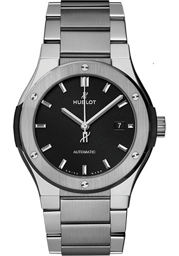 Hublot Classic Fusion Titanium Bracelet Watch - 42 mm - Black Dial