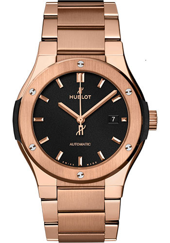 Hublot Classic Fusion King Gold Bracelet Watch - 42 mm - Black Dial
