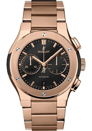 Hublot Classic Fusion Chronograph King Gold Bracelet Watch - 42 mm - Black Dial