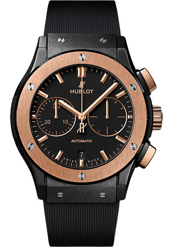 Hublot Classic Fusion Chronograph Ceramic King Gold Watch - 45 mm - Black Lacquered Dial