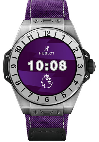 Hublot Big Bang e Premier League Watch - 42 mm - Digital Hublot Dial - Purple Fabric Strap Limited Edition of 200