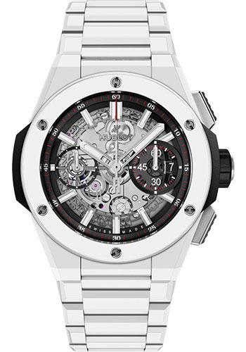 Hublot Big Bang Integral White Ceramic Watch - 42 mm - Grey Skeleton Dial