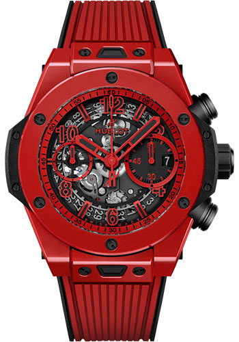 Hublot Big Bang Unico Red Magic Watch - 42 mm - Red Skeleton Dial - Black and Red Rubber Strap Limited Edition of 500