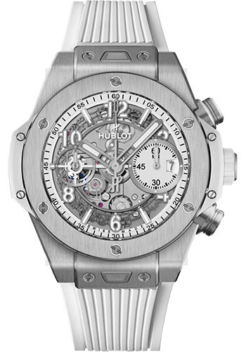Hublot Big Bang Unico Titanium White Watch - 42 mm - White Dial - White Rubber Strap