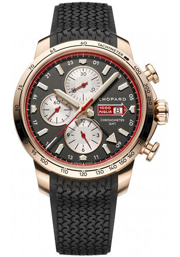Chopard Mille Miglia 2013 Edition Limited Edition of 250 Watch - 44 mm Rose Gold Case - Anthracite Dial - Black Rubber Strap