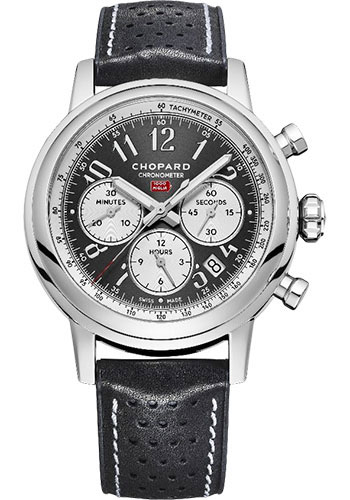 Chopard Mille Miglia Classic Chronograph Amelia Island Edition Watch - Steel Case - Black Dial - Black Strap Limited Edition
