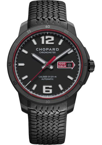 Chopard Mille Miglia GTS Automatic Speed Black Watch - Steel Case - Matte Black Dial - Black Strap