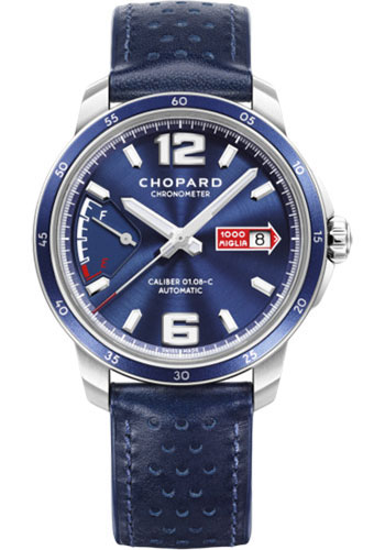 Chopard Mille Miglia GTS Power Control Watch - Steel Case - Galvanic Blue Dial - Blue Strap