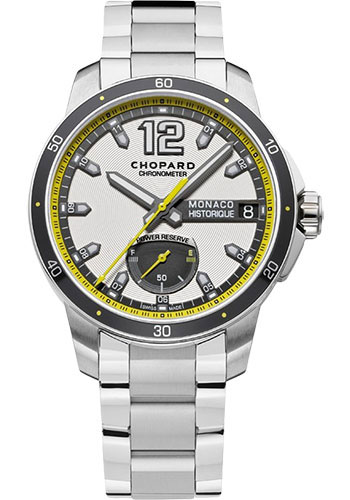 Chopard Grand Prix de Monaco Historique Power Control Watch - 44.50 mm Titanium Case - Grey Dial - Steel Bracelet
