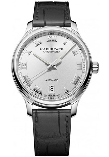 Chopard L.U.C 1937 Classic Watch - Steel Case - Silver Dial - Black Alligator Strap