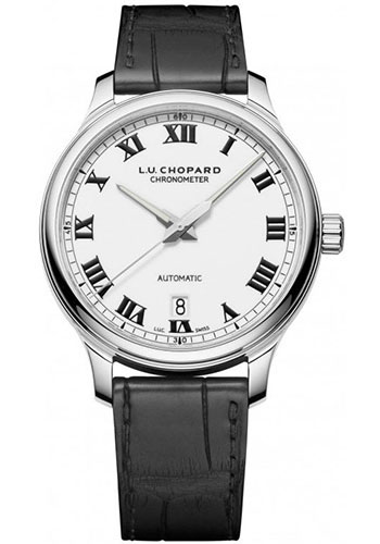 Chopard L.U.C 1937 Classic Watch - Steel Case - Porcelain Dial - Black Alligator Strap