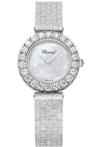 Chopard L'Heure Du Diamant Watch - 26.00 mm White Gold Diamond Case - Mother-Of-Pearl Dial - White Gold Bracelet