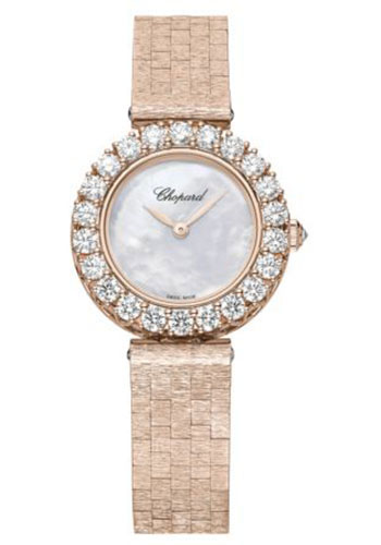 Chopard L'Heure Du Diamant Watch - 26.00 mm Rose Gold Diamond Case - Mother-Of-Pearl Dial - Rose Gold Bracelet