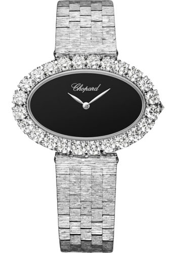 Chopard L'Heure Du Diamant Oval Watch - 33.00 mm - Onyx Dial