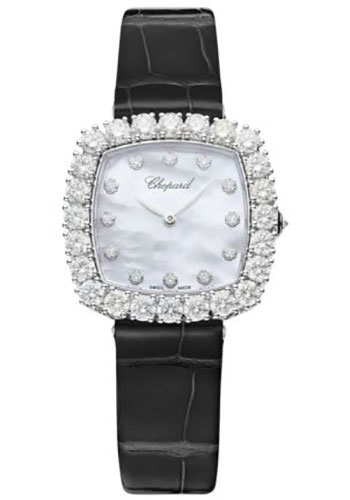 Chopard L'Heure Du Diamant Watch - 30.50 x 30.50 mm White Gold Diamond Case - Mother-Of-Pearl Dial