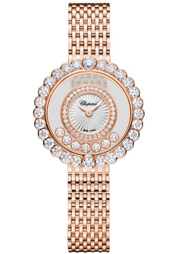 Chopard Happy Diamonds Icons Watch - 30.30 mm Rose Gold Diamond Case - Mother-Of-Pearl Dial