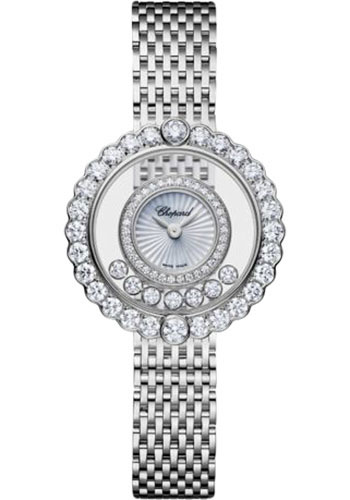 Chopard Happy Diamonds Icons Watch - 30.30 mm White Gold Diamond Case - Mother-Of-Pearl Dial