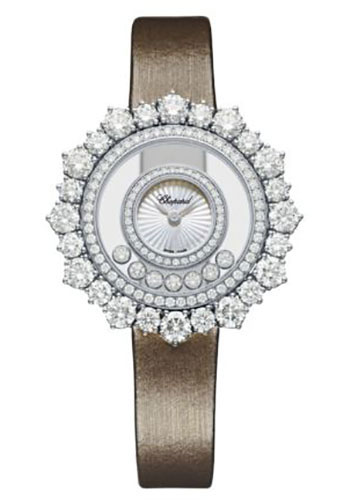 Chopard Happy Diamonds Joaillerie Watch - 36.30 mm White Gold Diamond Case - Guilloché Mother-Of-Pearl Dial