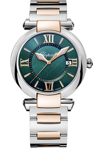 Chopard Imperiale Watch - 36.00 mm Rose Gold And Steel Case - Green Dial