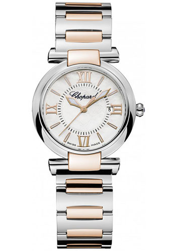 Chopard Imperiale Watch - 28 mm Rose Gold And Steel Case - Mother-of-Pearl Dial