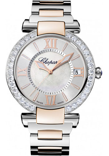Chopard Imperiale Watch - 40 mm Steel And Rose Gold Case - Diamond Bezel - Mother-of-Pearl Dial