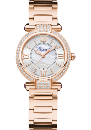 Chopard Imperiale Automatic Watch - 29.00 mm Rose Gold Diamond Case - Silver- Dial