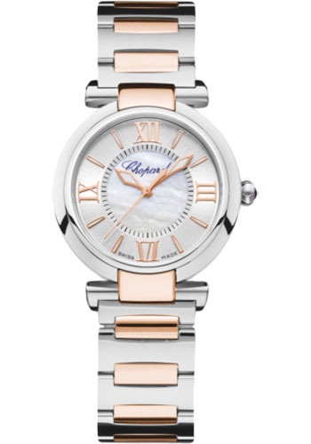 Chopard Imperiale Automatic Watch - 29.00 mm Rose Gold And Steel Case - Silver- Dial