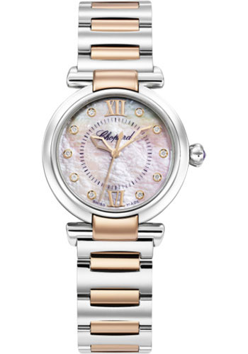 Chopard Imperiale Automatic Watch - 29.00 mm Rose Gold And Steel Case - Pink Mother-Of-Pearl Dial