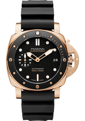 Panerai Submersible Goldtech™ - 42mm - Polished Goldtech - Sun-Brushed Black Dial Dial