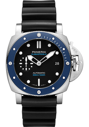 Panerai Submersible Azzurro - 42mm - Brushed Steel - Black Dial Limited Edition of 500