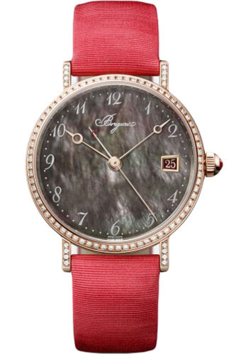 Breguet Classique 9065 - Rose Gold Case - Mother-Of-Pearl Dial - Red Fabric Strap