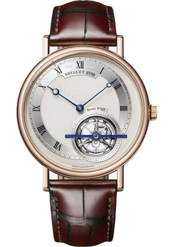 Breguet Classique Tourbillon Extra-Plat Anniversaire 5365 - Rose Gold Case - Silver Dial - Brown Leather Strap Limited Edition of 35