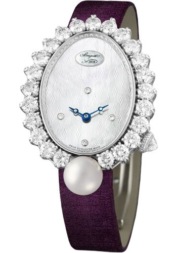 Breguet Perles Impériales GJ29BB89245D58 - White Gold Case - Mother-Of-Pearl Dial - Purple Satin Strap