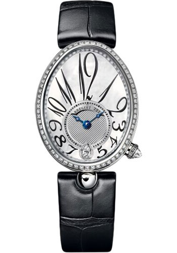 Breguet Reine de Naples 8918 - White Gold Case - Mother-Of-Pearl Dial - Black Leather Strap