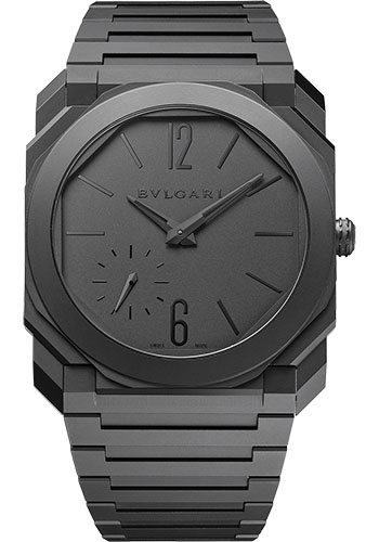 Bvlgari Octo Finissimo Watch - 40 mm Black Sandblasted Ceramic Case - Ceramic Dial - Ceramic Bracelet
